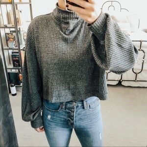 Free People Waffle Crop Top